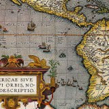 Detalle de mapa antiguo de 1587. Colección Roderick Barron