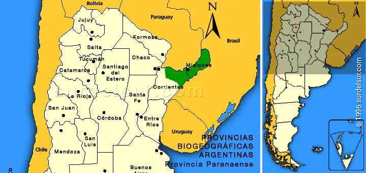 Biogeographical Paraná Province Map