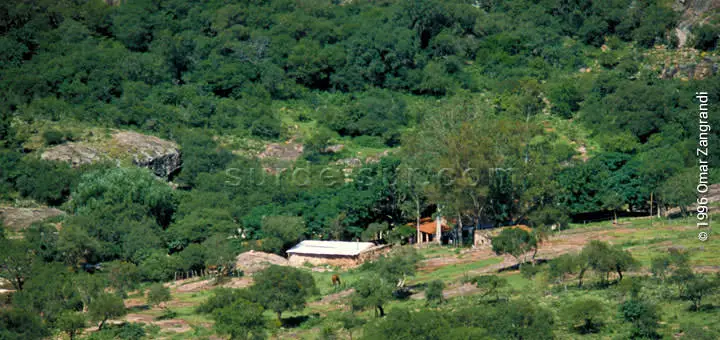 Atahualpa house and its surroundings in Cerros Colorados, Córdoba Province, Argentina