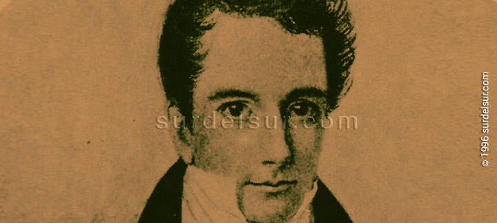 Juan Bautista Alberdi. Portrait by Carlos Pellegrini. Agosto de 1832