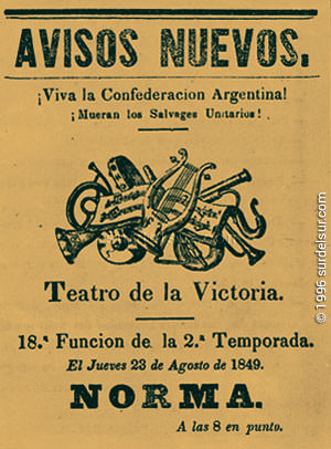 Victoria Theatre. Poster. (1849)
