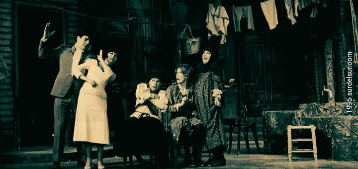 Scene of El conventillo de la Paloma (The tenement of the Dove)by Alberto Vaccarezza, premiered in 1929. 