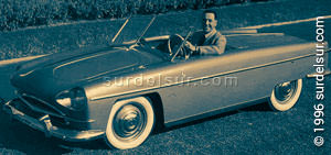 IAME Sports Car, state industry, with President Juan Domingo Perón at the wheel