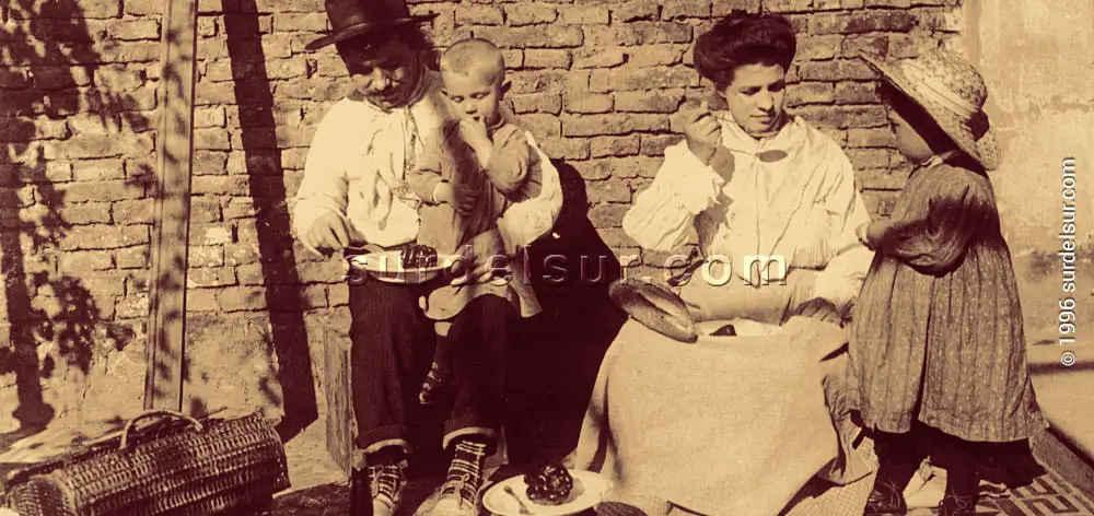 Immigrant family having lunch