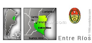 Map and shield Province: Entre Ríos