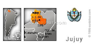 Map and shield Province: Jujuy