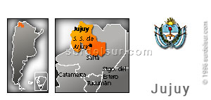 Mapa de la provincia de Jujuy