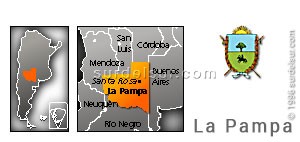 Map and shield Province: La Pampa