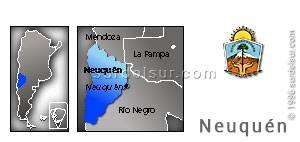 Map and shield Province: Neuquén