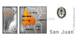 Map and shield Province: San Juan