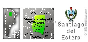 Map and shield Province: Santiago del Estero