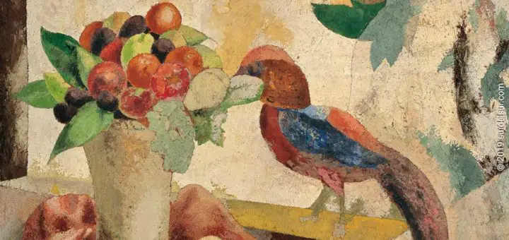 Argentine Painting since 1920: Pheasant with fruits. Detail. Alfredo Guttero