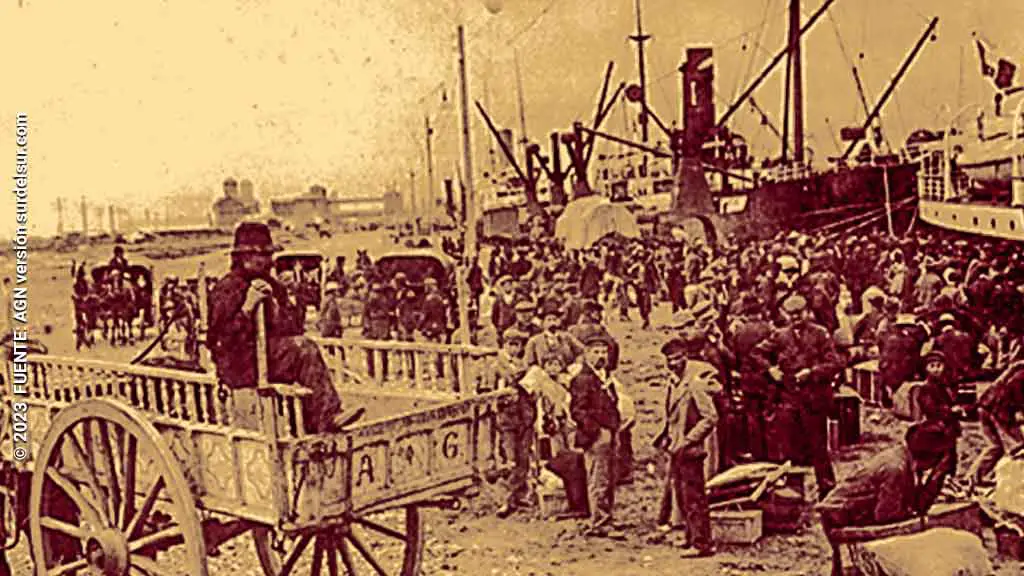 Buenos Aires port ending the 19th century