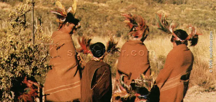 Comunidad indígena interpretando el Lonkomeo
