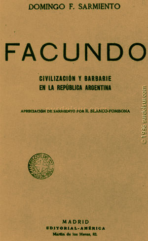 Portada de Facundo de Domingo Faustino Sarmiento 1845