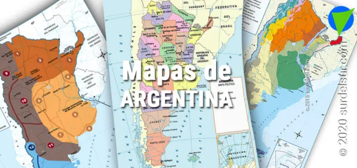 Mapas de Argentina: Político, físico, y temático