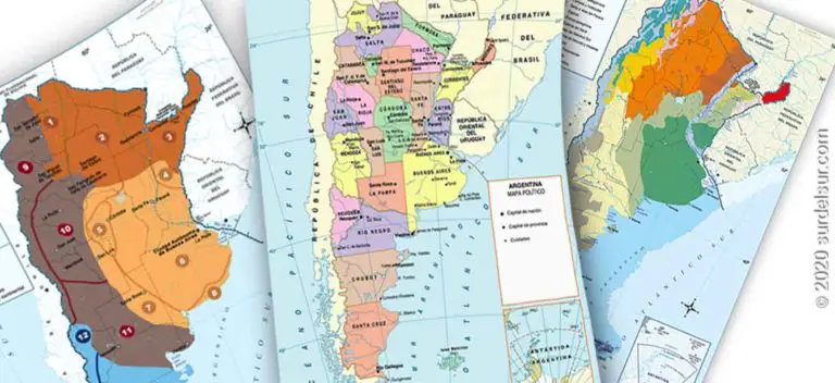 Selección de Mapas de Argentina: Político, físico, y temático