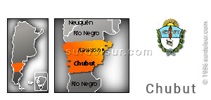 Mapa de la provincia de Chubut