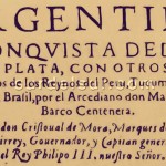 Portada de el libro Argentina y conquista del Río de la Plata, Barco Centenera, Martin