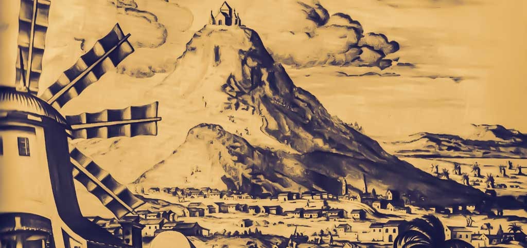 Vista de Potosí colonial, el cerro rico de Potosí