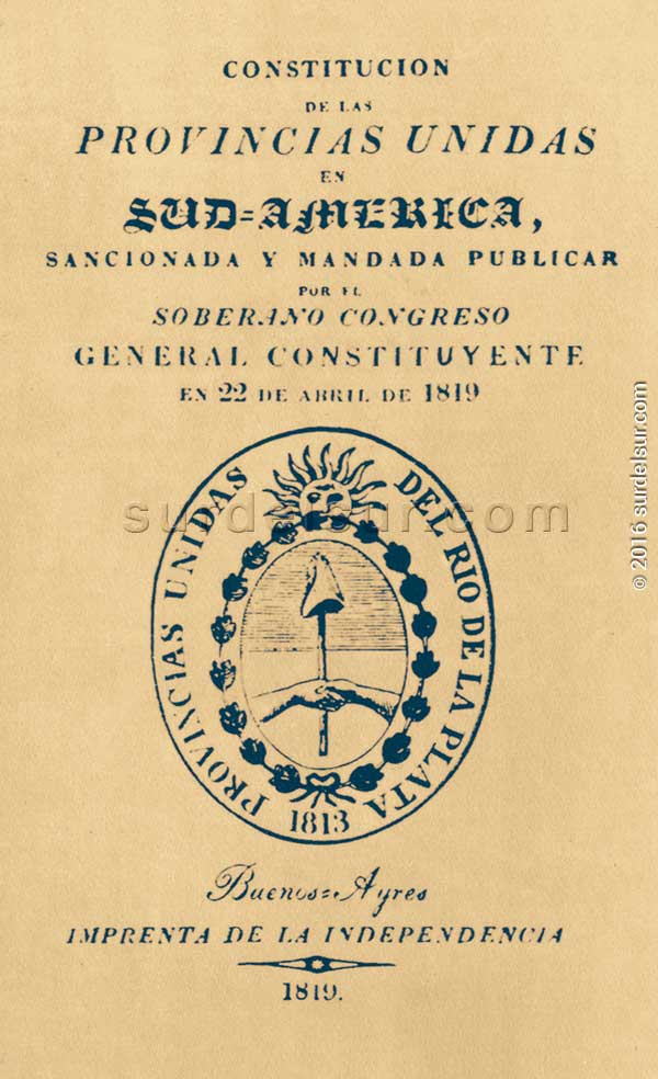 Constitución de las Provincias Unidas en Sud América - 1819