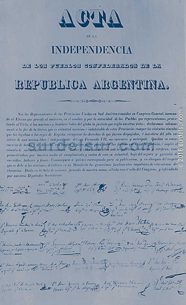 Acta de la Independencia de Argentina 1816