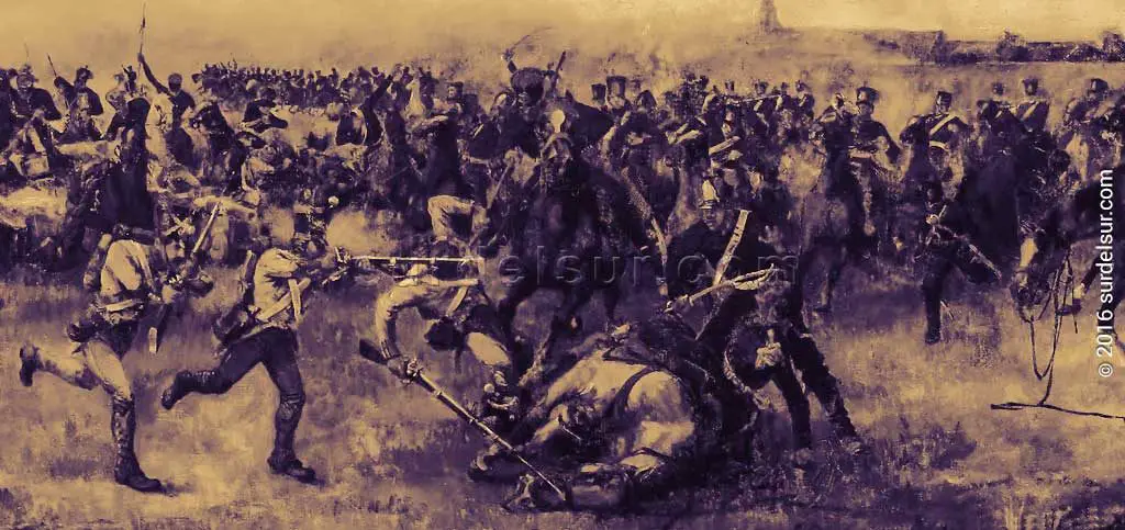 Batalla de San Lorenzo. Óleo de Julio Fernández Villanueva.