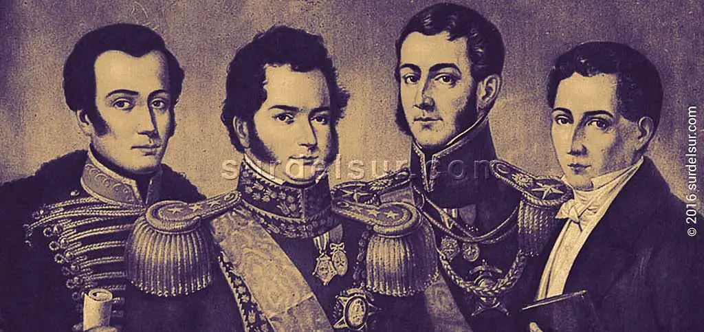 Los fundadores de Chile. Retrato, detalle.