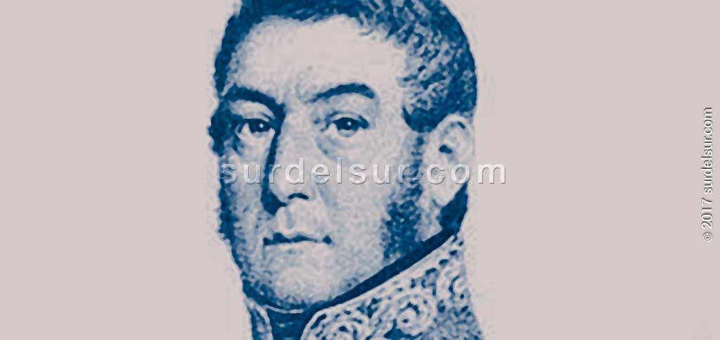 José de San Martín. Retrato. Detalle