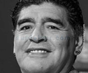 Diego Armando Maradona Retrato. Detalle.