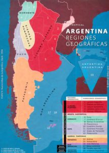 Mapa de Regiones Geográficas de Argentina