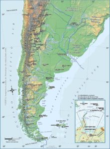 Mapa de Argentina fisico orografico