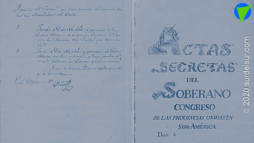 Actas Secretas del Congreso de 1816, el mismo que declaró la Independencia el 9 de julio de ese año.