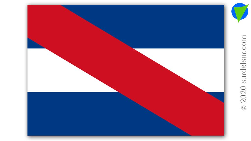 Bandera de La Liga de los Pueblos Libres. Actual bandera de la Provincia de Entre Ríos