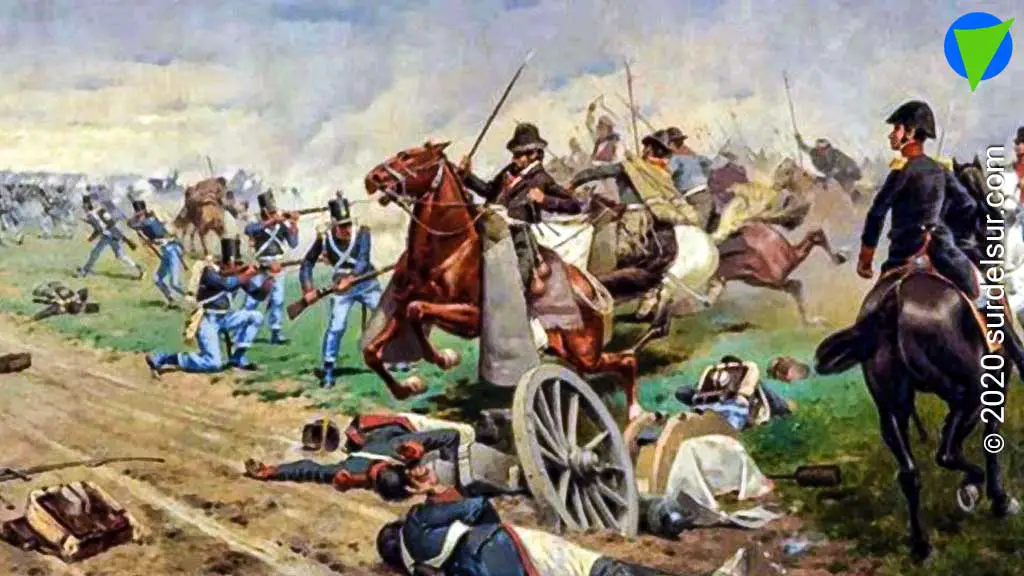 Batalla de Tucumán. Óleo de Francisco Fortuny (1865-1942). Detalle