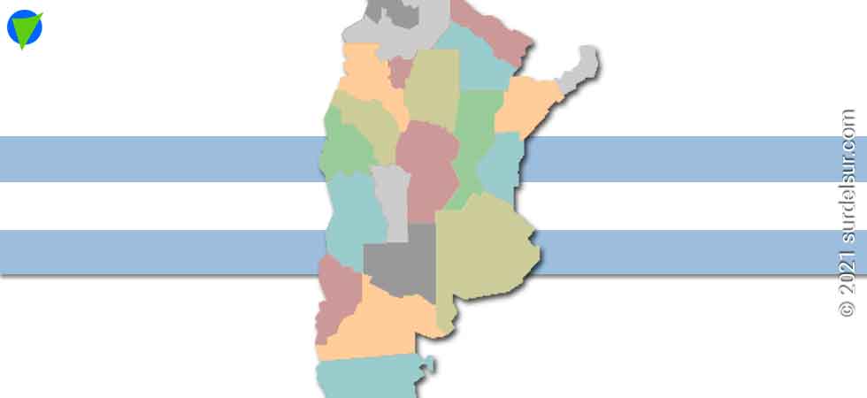 Provincias de Argentina. Mapa y bandera