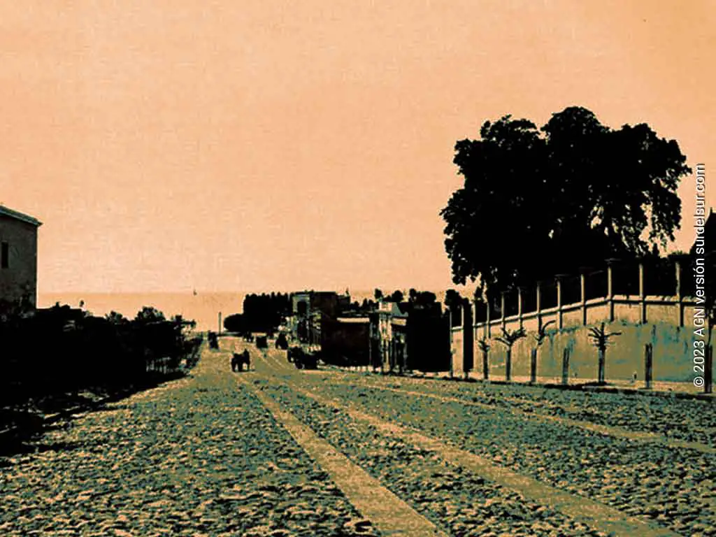Avenida Callao vista al Ro de la Plata. 1885