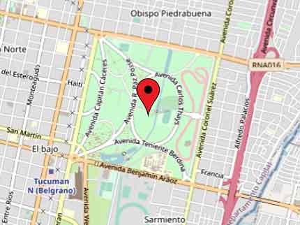Mapa ubicación Parque 9 de Julio Av. Soldati SN, San Miguel de Tucumán, T 4000, Tucumán