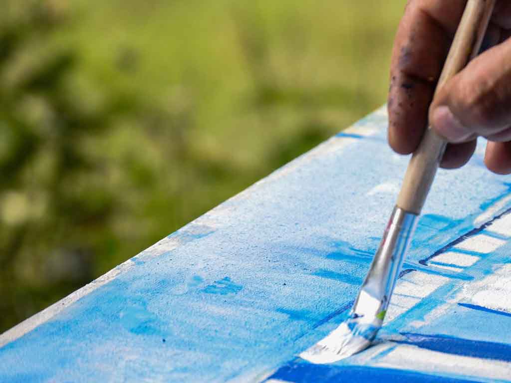 Encuentro Nacional e Internacional de Pintores Paisajistas. Pintando un lienzo.